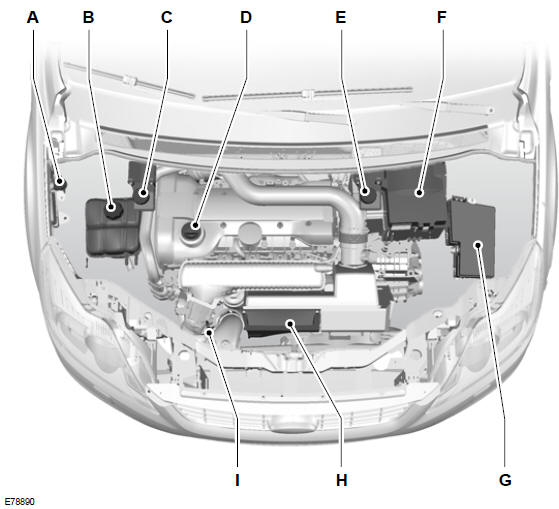 Motorraum - Übersicht - 2.5L Duratec (VI5)